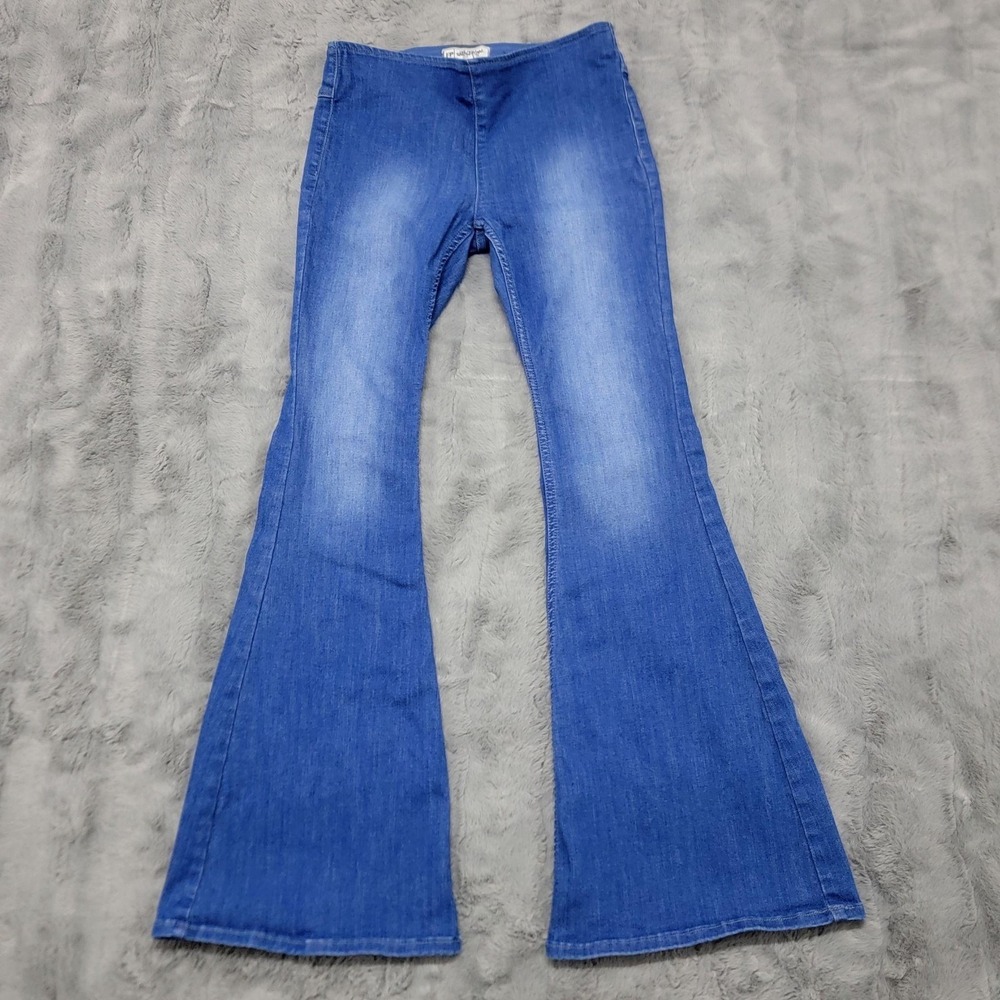 We The Free People Jeans Womens‎ 28 Blue Penny Pull-On Flare Bell Bottom Stretch